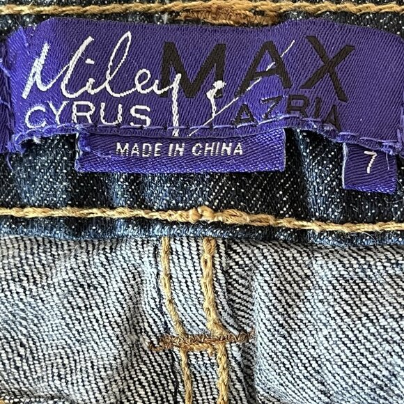 Miley Cyrus Max Azria Women's Blue Denim Jeans Size 7 Stretch Low Rise Skinny - Picture 7 of 11